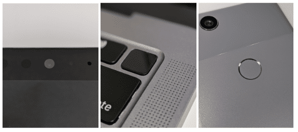 Voorbeelden van UVPA's zijn Apple Touch ID en een mobiele telefooncamera